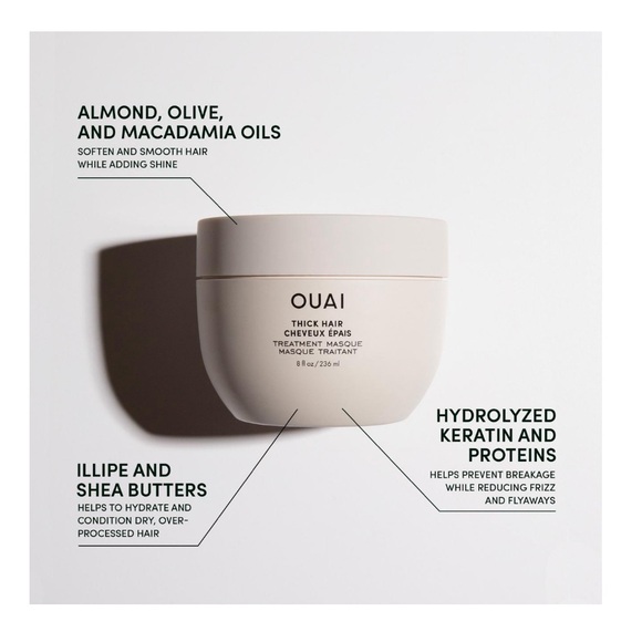 ✨ OUAI 4 pc Set ✨ Detox Shampoo, St. Barts Body Crème, Thick/Fine Hair Treatment - Picture 10 of 11